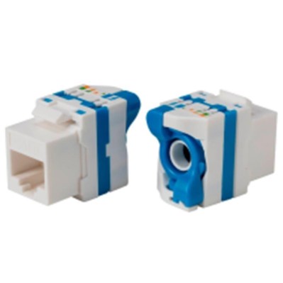 URANIUM URANIUM KJ-UC6-18056DB CAT6 UTP 180 DERECE ÇEVİRMELİ KEYSTONE JACK MAVİ RENK 