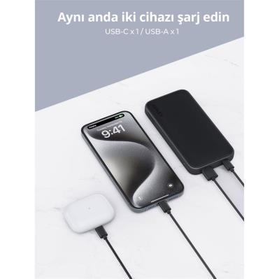 AUKEY PB-Y46-GY 15W 10000 MAH POWERBANK HIZLI ŞARJ 