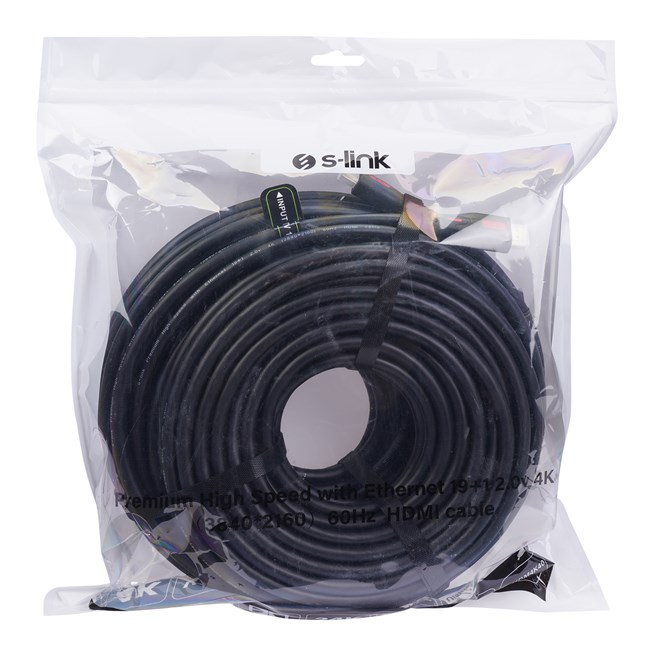 S-LINK S-link HDMI Kablo Siyah (15m) 4K-38405