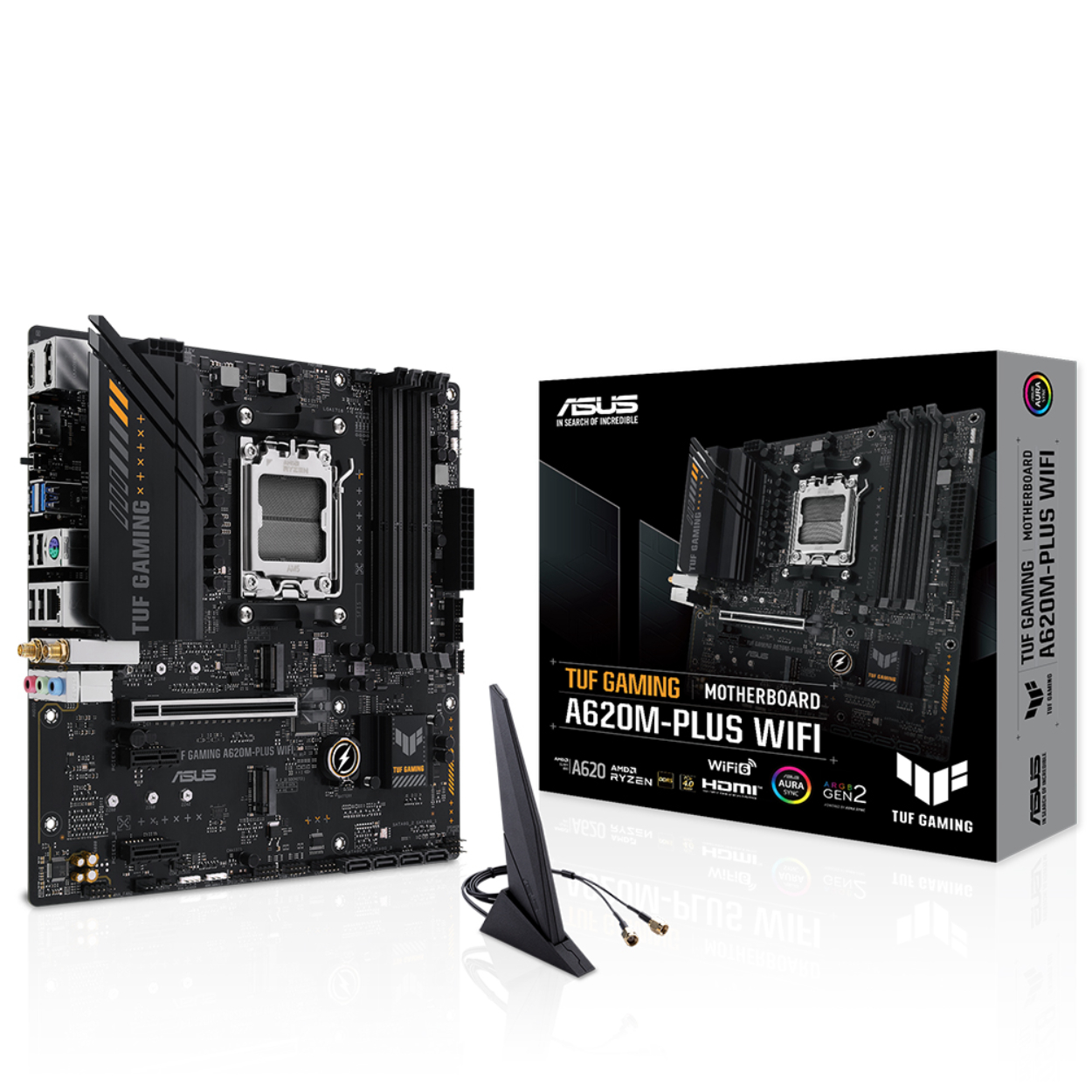 ASUS Asus TUF GAMING A620M-PLUS WIFI AM5 DDR5 6400 HDMI DP M2 BT RGB GBit mATX