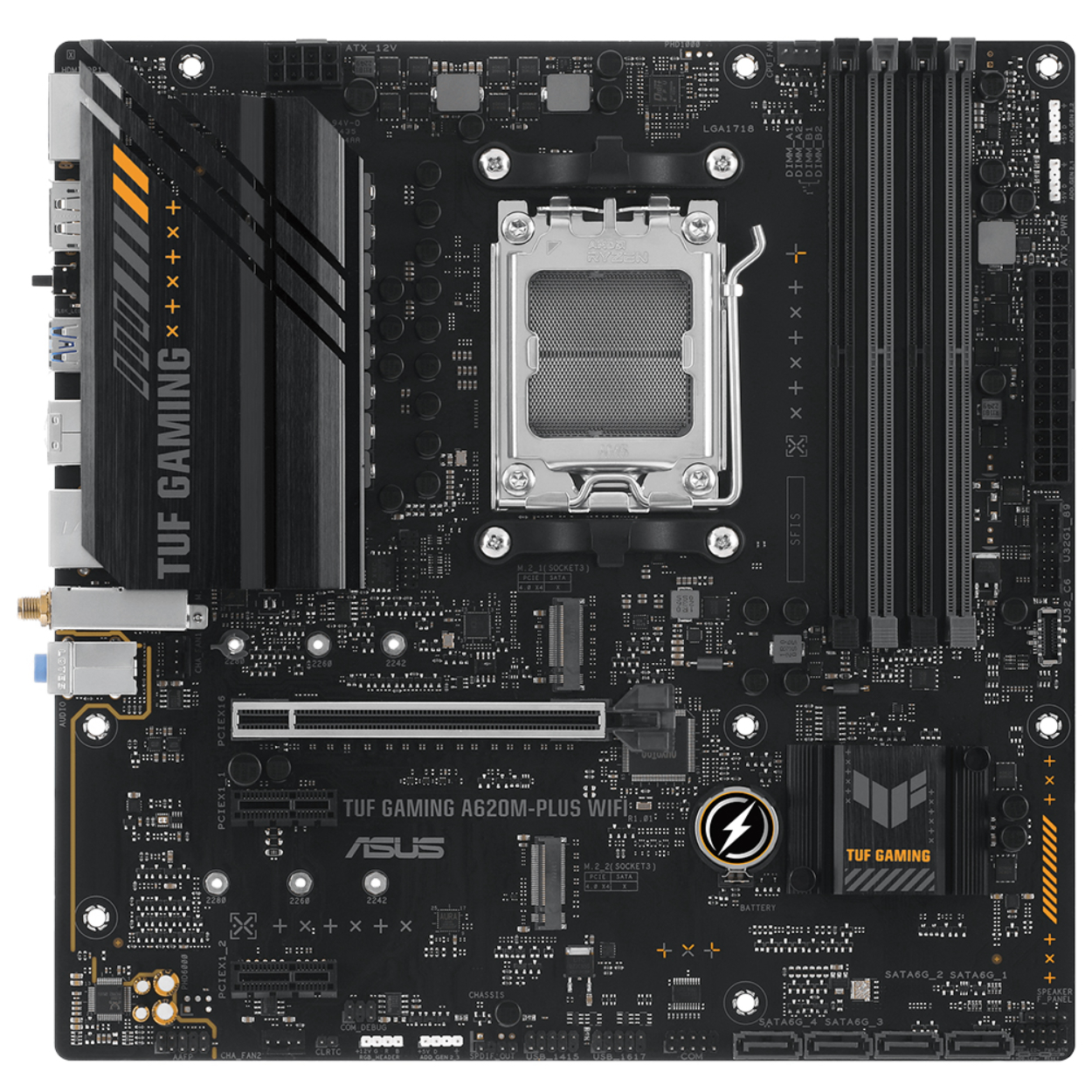 ASUS Asus TUF GAMING A620M-PLUS WIFI AM5 DDR5 6400 HDMI DP M2 BT RGB GBit mATX-26979