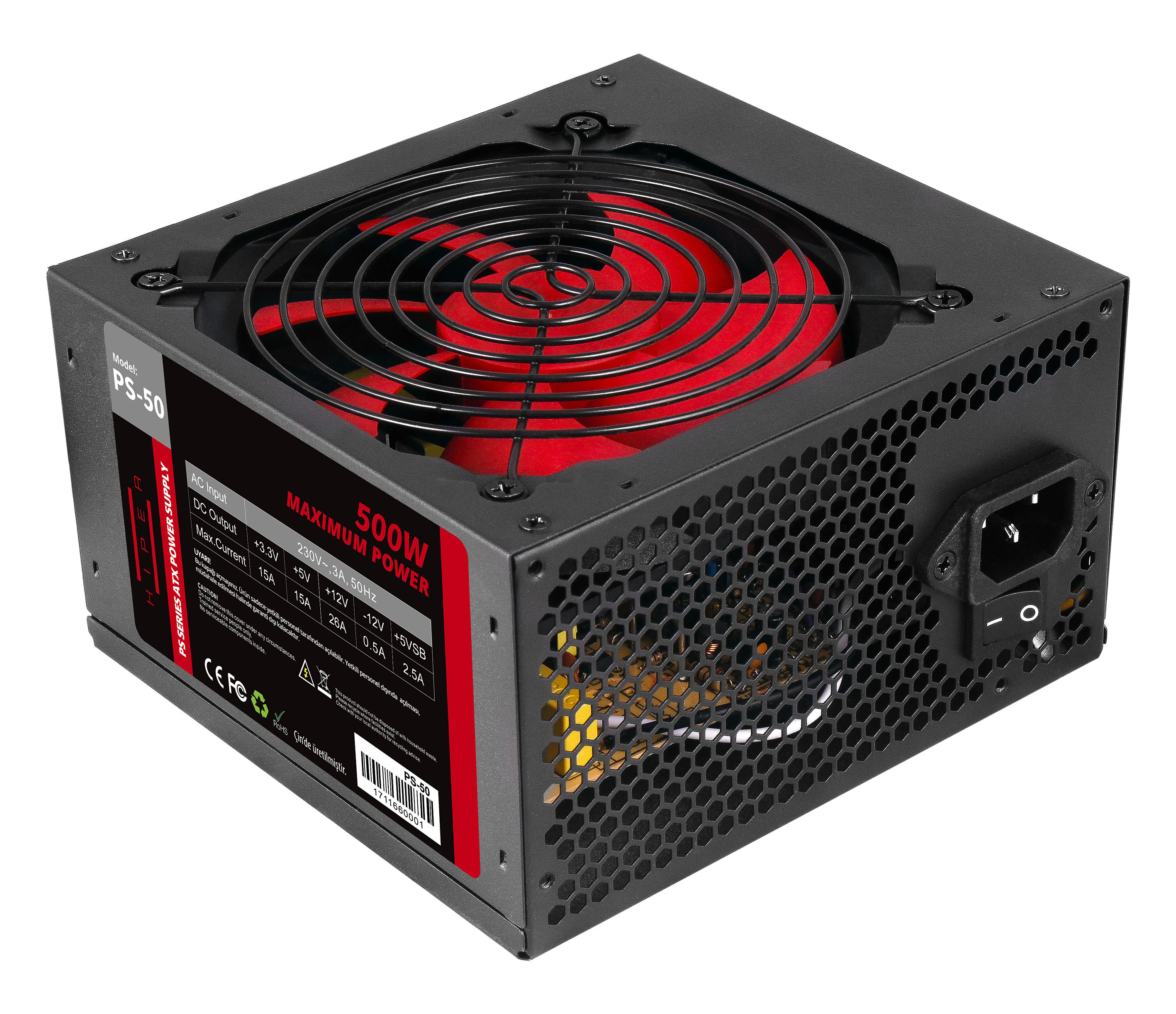 HIPER HIPER PS-50 500W 12 CM FAN POWER SUPPLY-41692