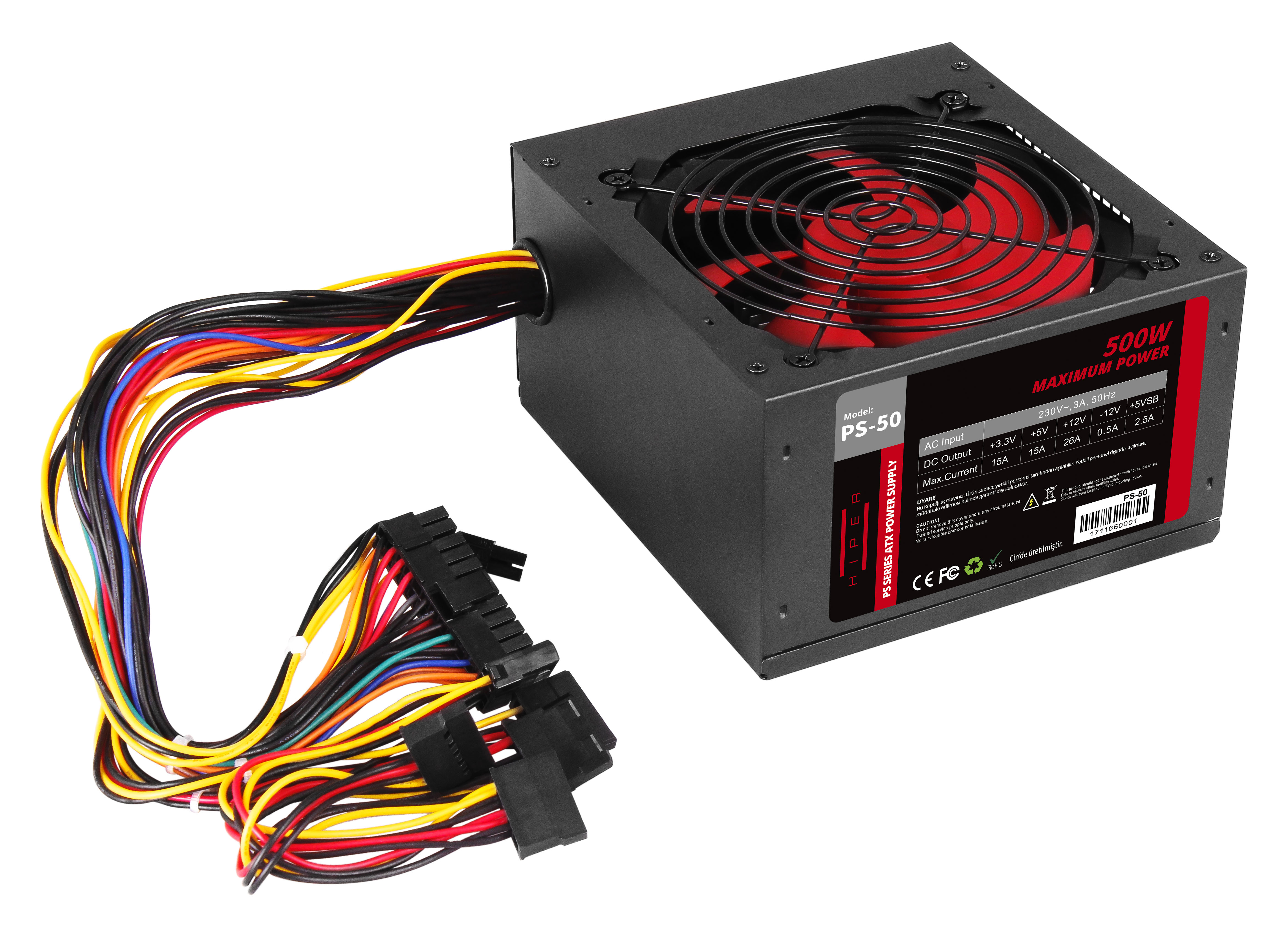 HIPER HIPER PS-50 500W 12 CM FAN POWER SUPPLY-41693