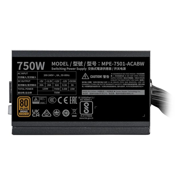 COOLERMASTER Cooler Master 750W 80+Bronze (MWE V3)-49454