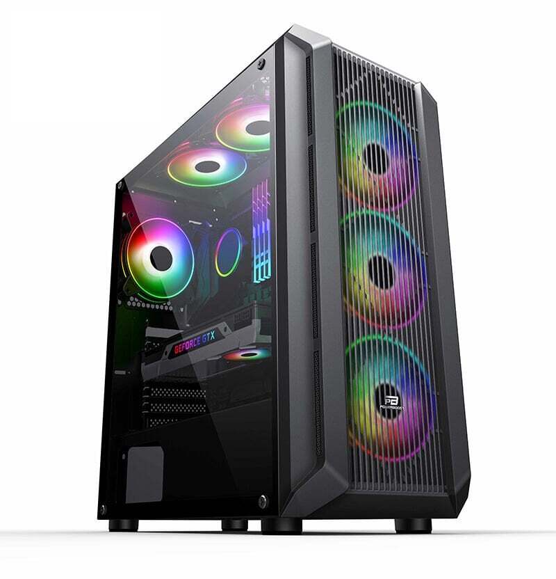 POWERBOOST PowerBoost PB-PH016BB USB 3.0 Mesh ARGB Fanlı Gaming Siyah Kasa  (PSU yok)