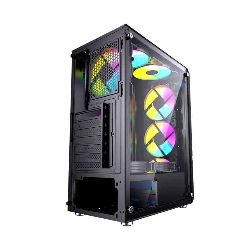 GAMEBOOSTER  gb-pw908b  usb 3.0, atx mesh, fixed rgb fan, siyah kasa-58994