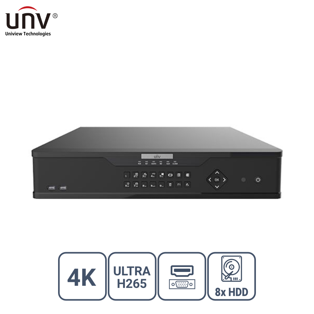 UNIVIEW UNIVIEW NVR308-32X 32 KANAL VGA/HDMI 8x HDD H265+ NVR KAYIT CİHAZI