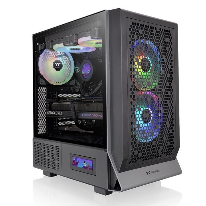 THERMALTAKE Thermaltake Ceres 300 Siyah TG 3x140mm ARGB Fanlı, Mesh Panelli MidTower Oyuncu Kasası