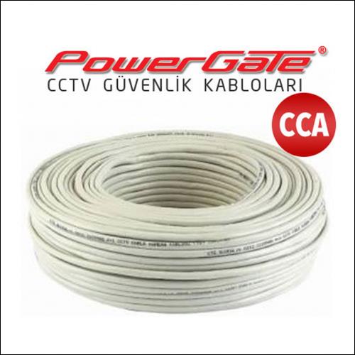 POWERGATE  PowerGate CELL 100mt, 2+1 (2x0,22+0,25) CCA, CCTV GÃ¼venlik Kablosu 