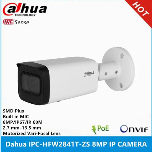 DAHUA DAHUA IPC-HFW2841T-ZAS-27135 8Mpix, 2,7-13,5mm  Motoriz Lens, H265+, 80Mt Gece Görüşü, Dahili Mikrofon, Starlight, IP67,  PoE Bu