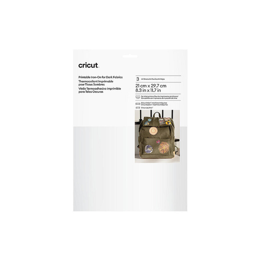 CRICUT CRICUT 2010523 YAZDIRILABİLİR IRON ON KOYU RENK KUMAŞLAR İÇİN 3 SAYFA