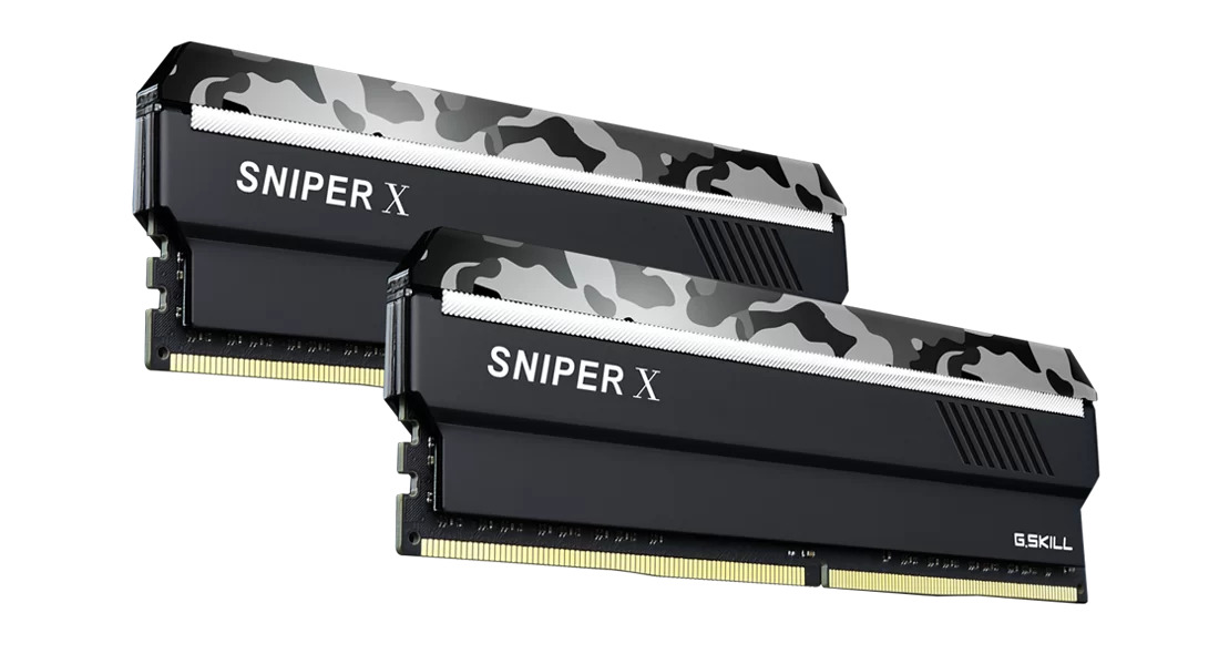 GSKILL SniperX Gri Kamuflaj DDR4-3600Mhz CL19 16GB (2X8GB) DUAL (19-20-20-40) 1.35V-62821