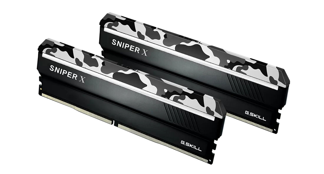 GSKILL SniperX Gri Kamuflaj DDR4-3600Mhz CL19 16GB (2X8GB) DUAL (19-20-20-40) 1.35V-62822