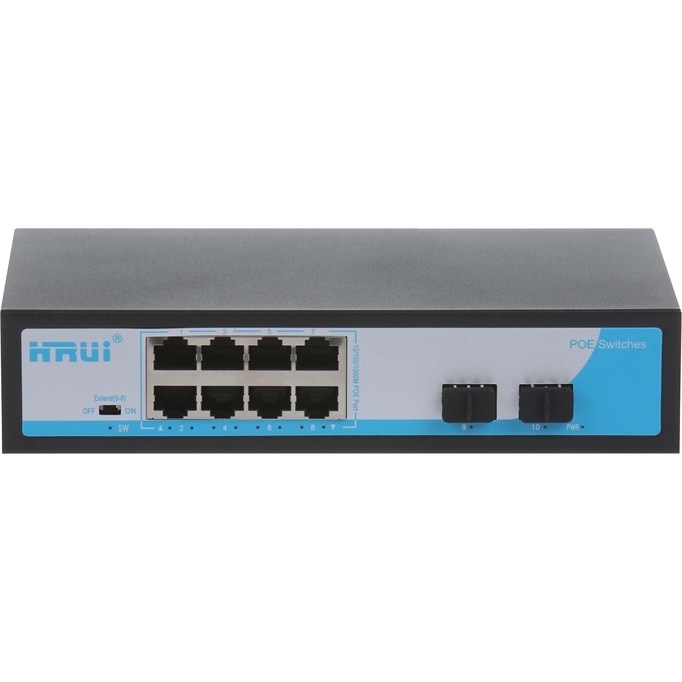 HRUI  HR901-AF-8P2S 8 PORT 10/100/1000 8 PORT POE 2 X SFP 120W YONETILEMEZ  SWITCH