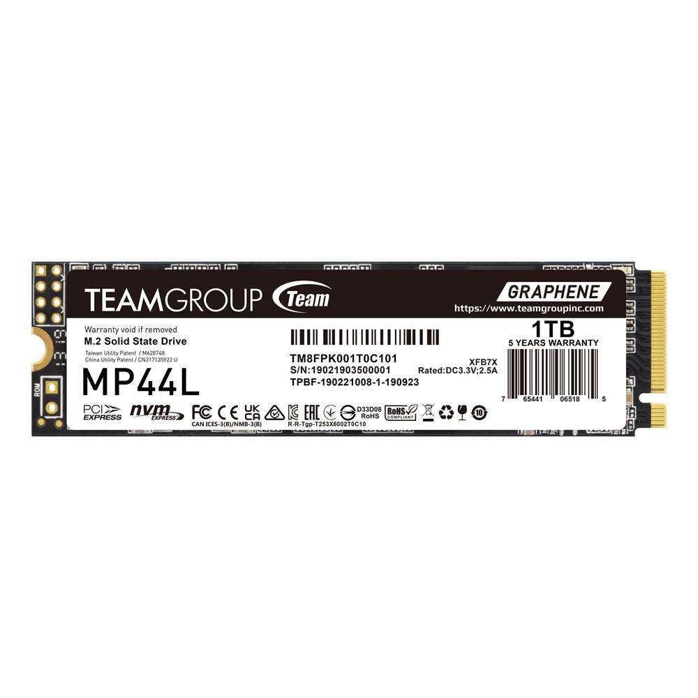 TEAM Team MP44L 1TB Gen4x4 5000/4500MB/s NVMe PCIe M.2 SSD Disk (TM8FPK001T0C101)