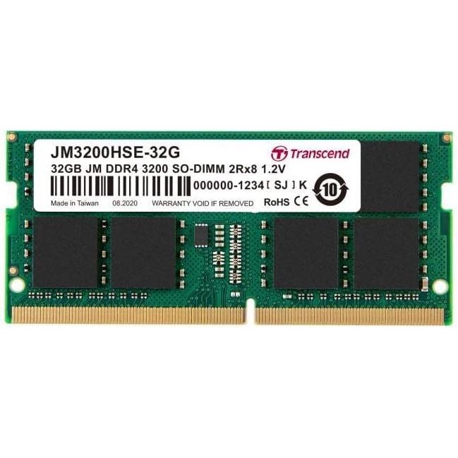TRANSCEND TRANSCEND 32GB 3200Mhz DDR4 1.2V JM3200HSE-32G NOTEBOOK RAM