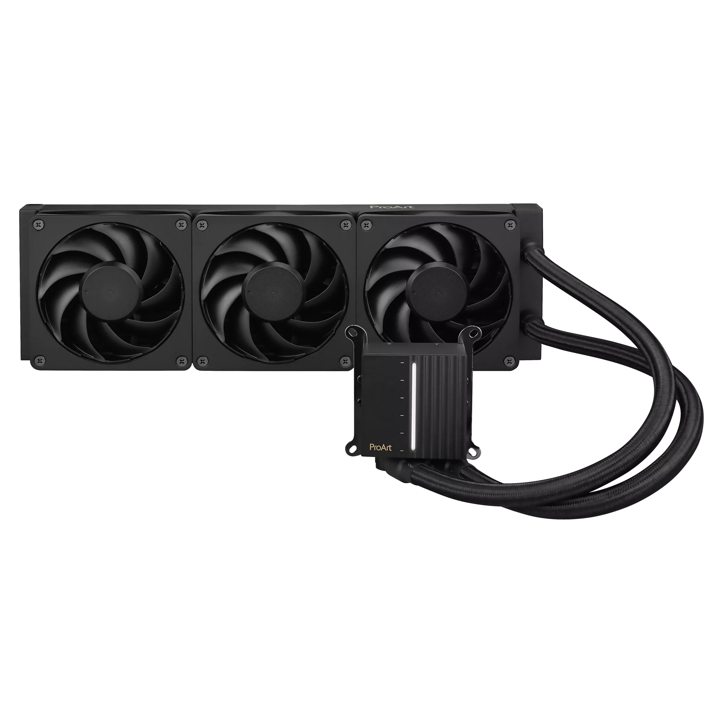 ASUS ASUS PROART LC 360 MM AYDINLATMALI SİSTEM DURUM GÖSTERGESİ VE ÜÇ MAT SİYAH ALPHACOOL APEX STEALTH METAL POWER FANLARI