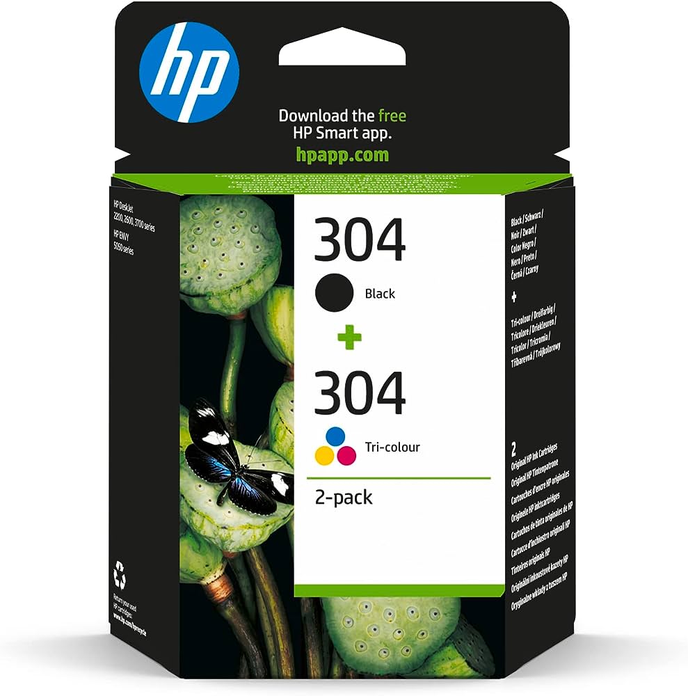 HP HP 3JB05AE (304) SIYAH/UC RENKLI 2LI PAKET MUREKKEP KARTUSU