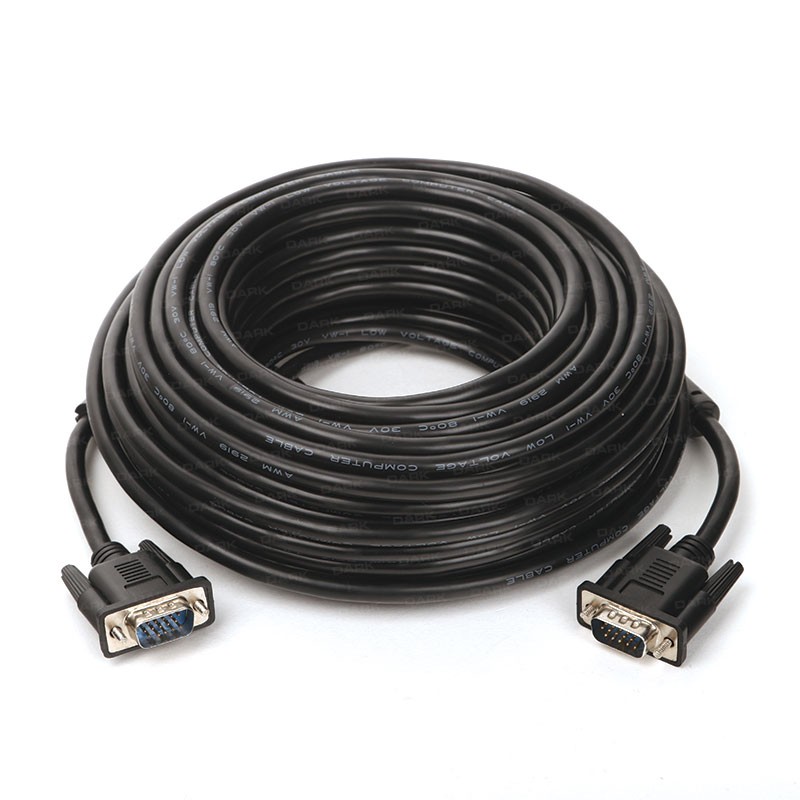 DARK Dark 20 Metre VGA Kablosu Erkek/Erkek [DK-CB-VGAL2000] (BLK)