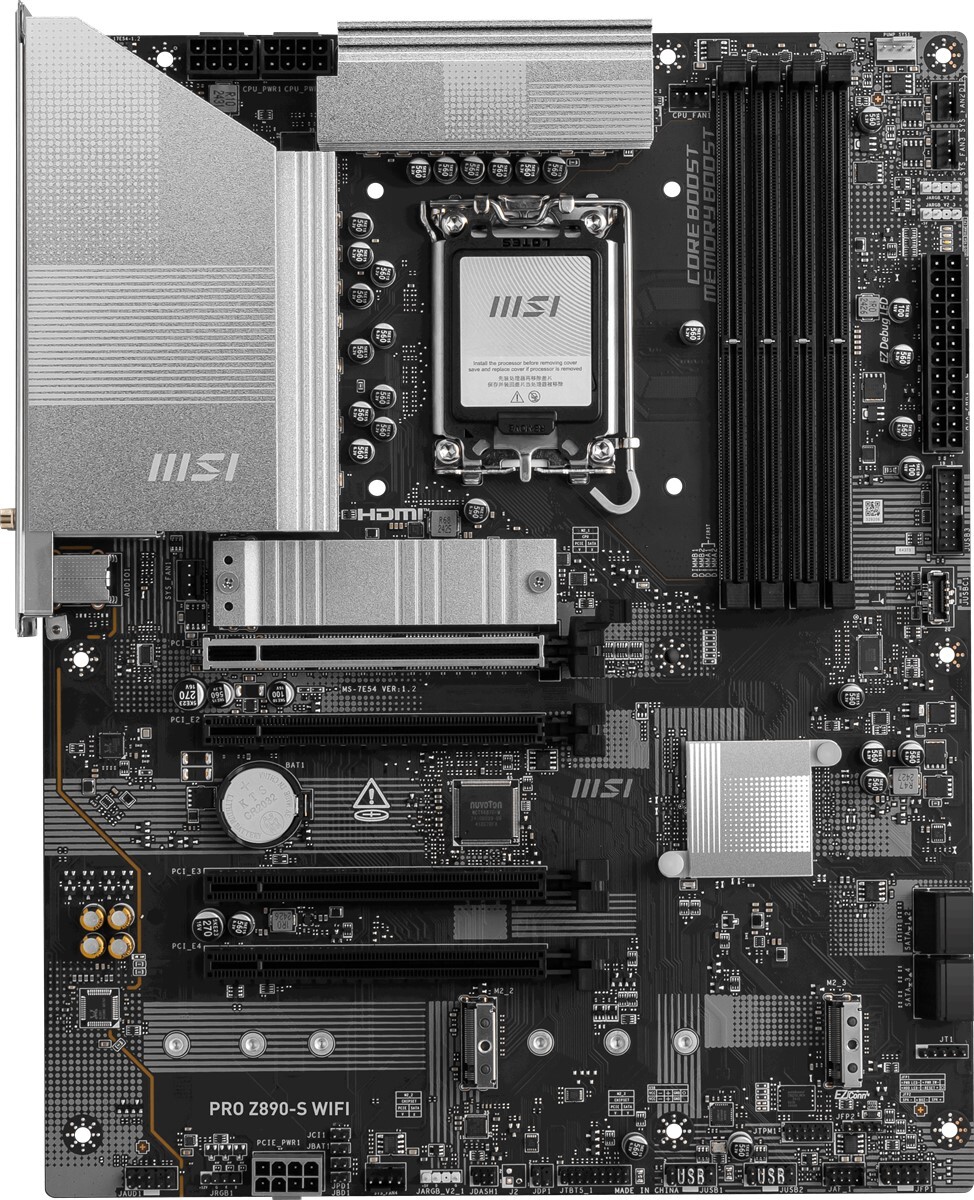 MSI MSI MB PRO Z890-S WIFI PZ SOKET 1851 DDR5 8800MHZ(OC) USB 20Gbps 3xM.2 1xTB4 HDMI DISPLAY 2.5G LAN WIFI7 ATX-59419
