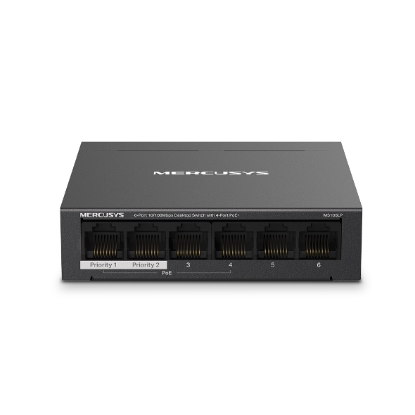 MERCUSYS TP-LINK MERCUSYS MS106LP 4 PORT 10/100 MASAÜSTÜ SWITCH (YÖNETİLEMEZ)