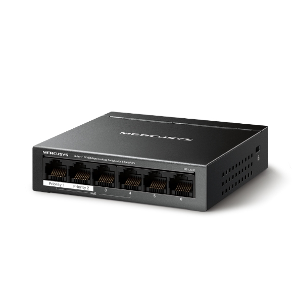 MERCUSYS TP-LINK MERCUSYS MS106LP 4 PORT 10/100 MASAÜSTÜ SWITCH (YÖNETİLEMEZ)-40865