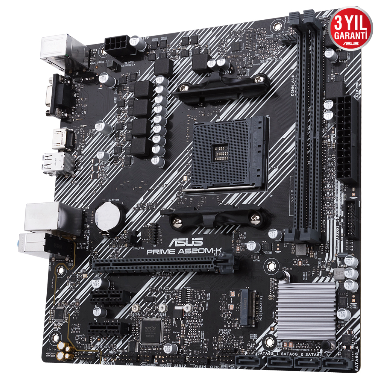 ASUS Asus PRIME A520M-K AM4 DDR4 3200 HDMI DVI DP M2 USB3.2 mATX-26001