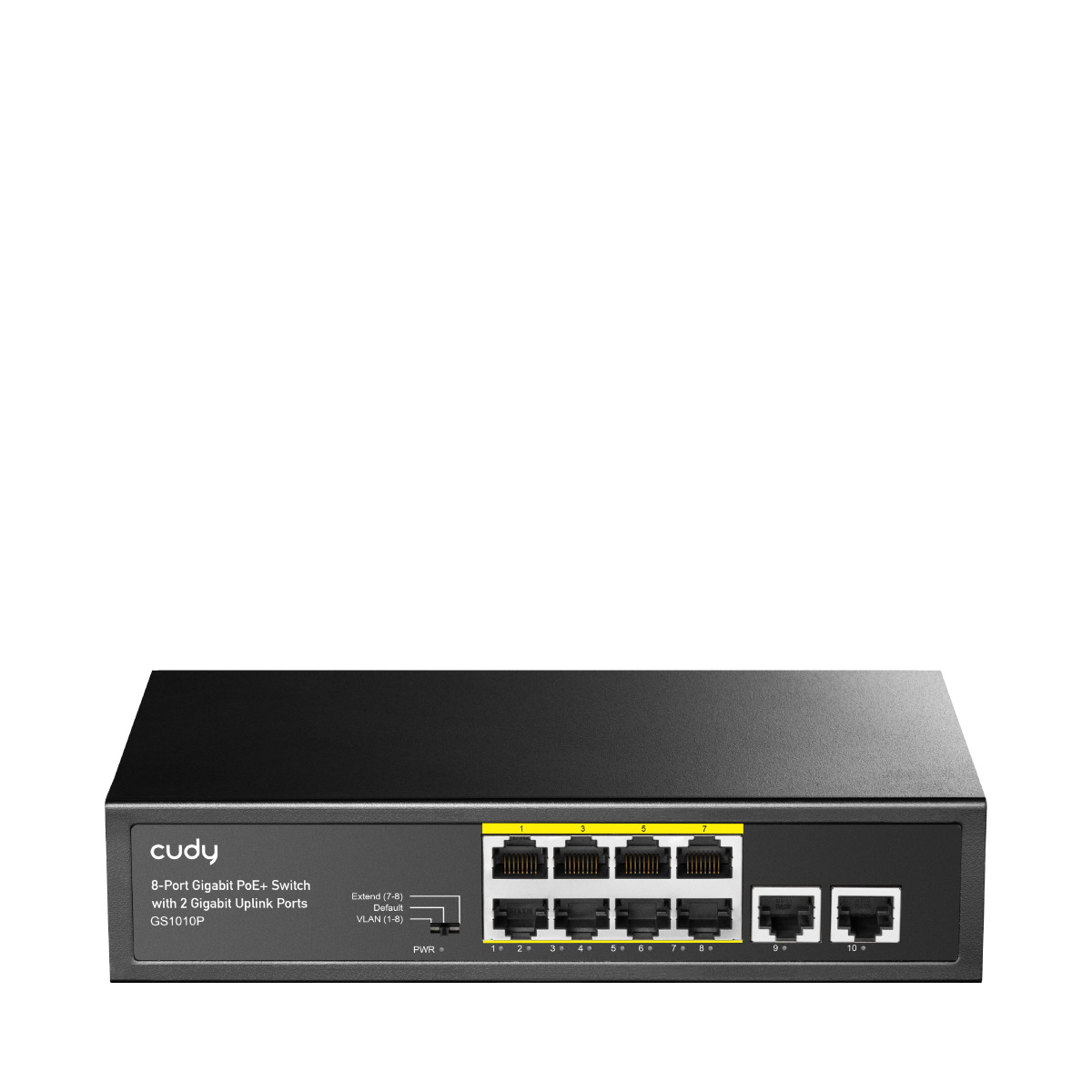 CUDY Cudy GS1010P 8 Port 10/100/1000Mbps 2*GE Uplink VLAN&Extend Mode 250m 120W POE+ Ethernet Switch-61693