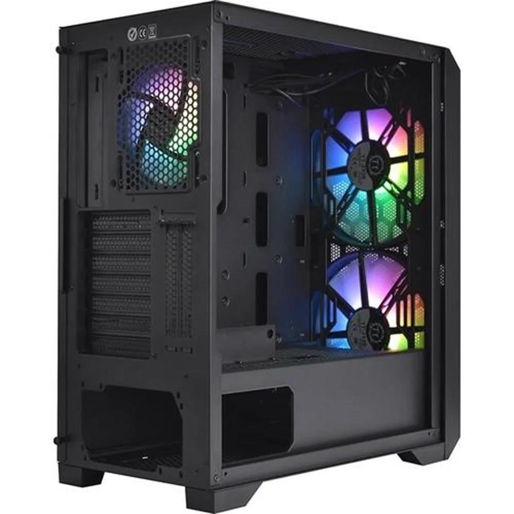 THERMALTAKE  versa t27 tg 750w 80+ argb 3x120mm fan mesh ön panel, pencereli oyuncu kasası-56086