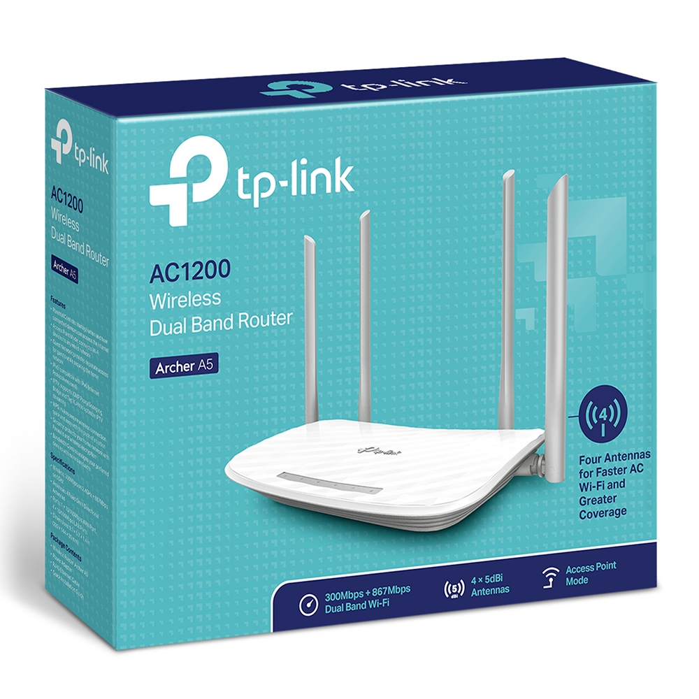 TP-LINK TP-LINK ARCHER A5 AC1200 KABLOSUZ DUAL BAND ROUTER-55503