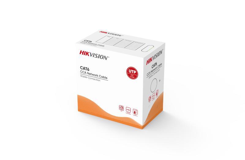 HIKVISION Hikvision DS-1LN6UU/CCA(O-STD) Cat6 U/UTP CCA Kablo Gri 305Mt