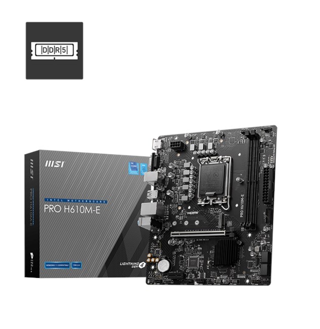 MSI MSI Pro H610M-E D5 1700P Vga Hdmi