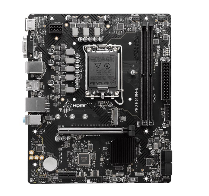 MSI MSI Pro H610M-E D5 1700P Vga Hdmi-37909
