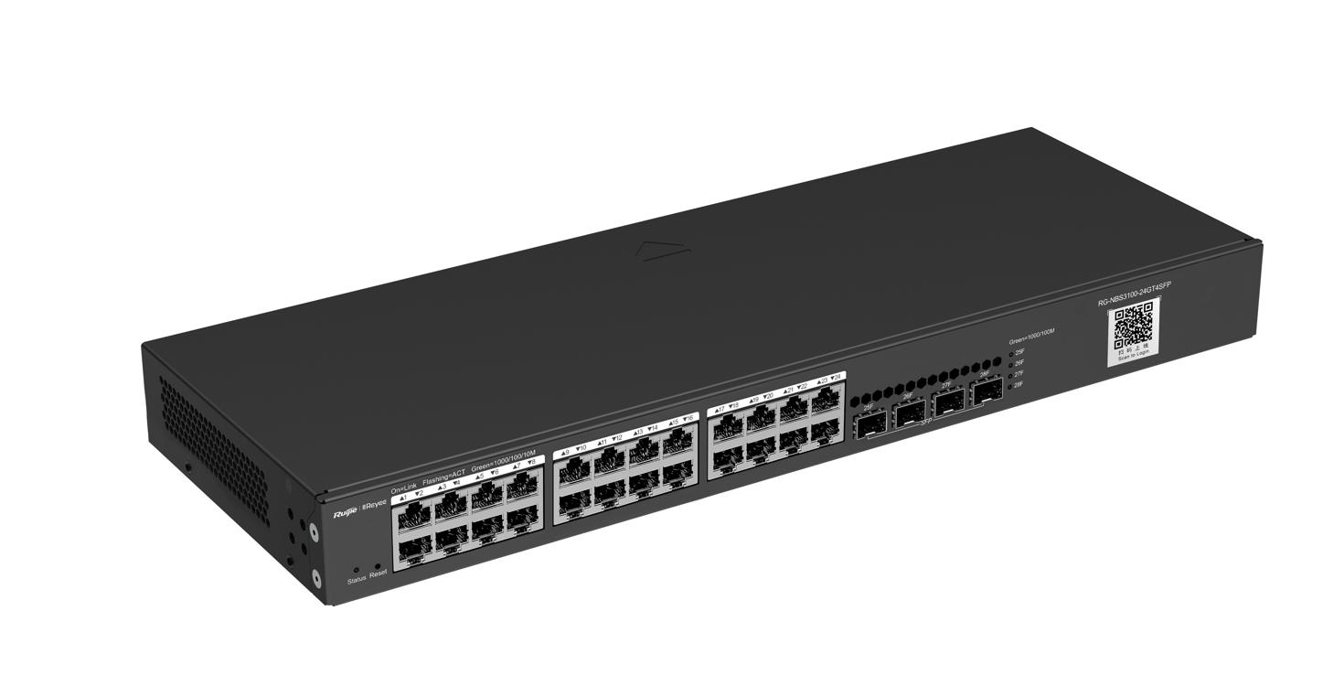 REYEE RUİJİE-REYEE  RG-NBS3100-24GT4SFP 24XGE-4XGE/SFP YÖNETİLEBİLİR F.GİGABİT NETWORK SWİTCH-53770