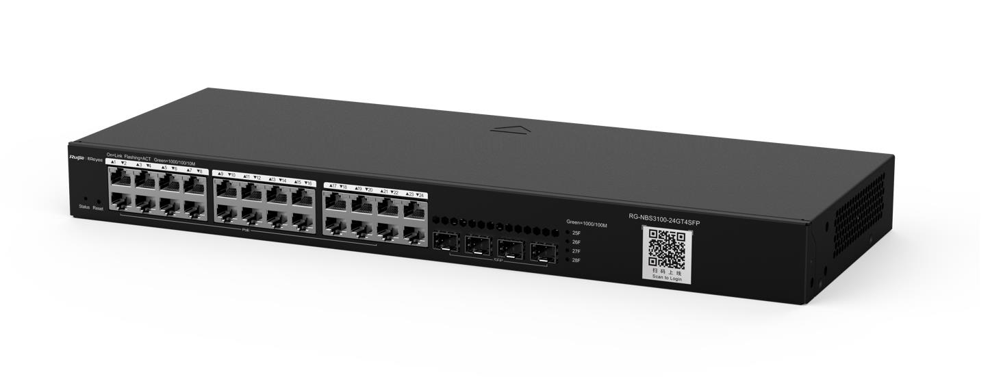 REYEE RUİJİE-REYEE  RG-NBS3100-24GT4SFP 24XGE-4XGE/SFP YÖNETİLEBİLİR F.GİGABİT NETWORK SWİTCH-53771