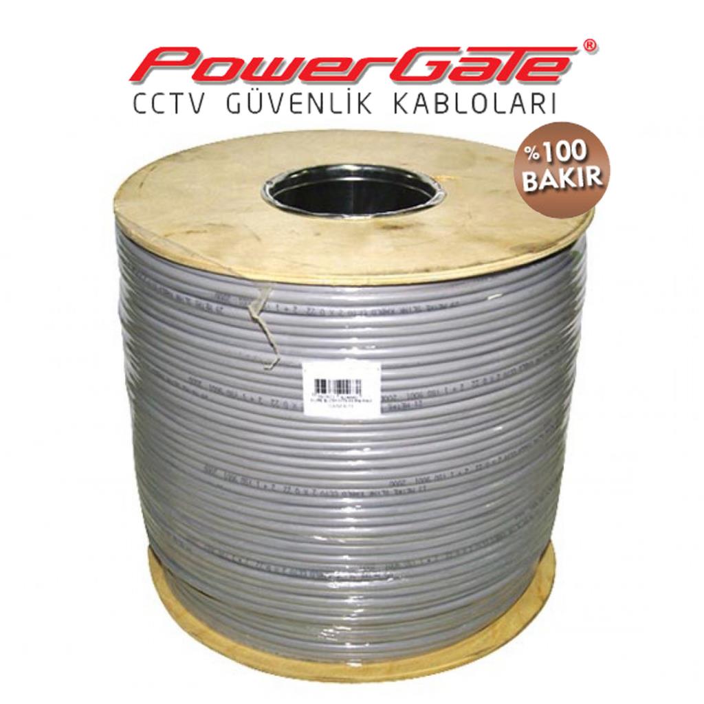 POWERGATE  PowerGate PRO 500mt, 2+1 (2x0,50+0,33) %100BakÄ±r, CCTV GÃ¼venlik Kablosu 