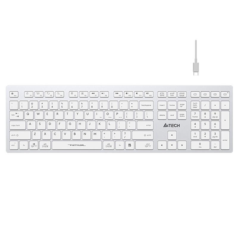 A4-TECH A4 TECH FBX50C BEYAZ BLUETOOTH+2.4G NANO MM SARJ EDILEBILIR KABLOSUZ KLAVYE 