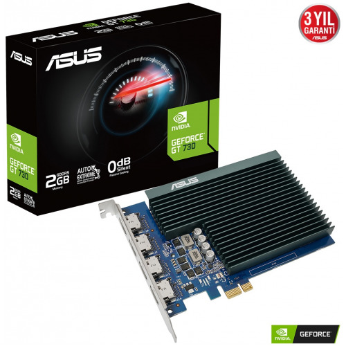 ASUS ASUS GT730-4H-SL-2GD5, 2Gb, GDDR5, 64Bit, 4xHDMI Ekran Kartı