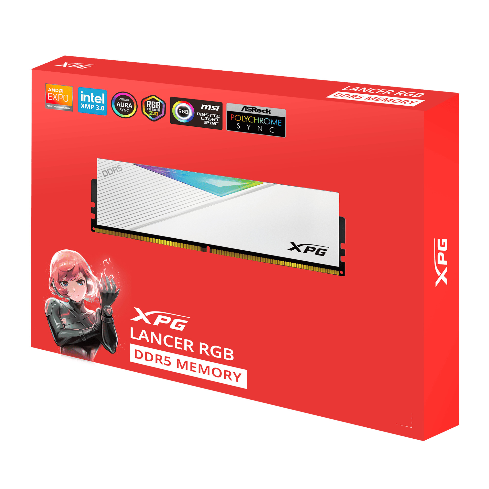 ADATA ADATA XPG Lancer Silver RGB CU-DIMM DDR5-8400Mhz CL40 48GB (2x24GB) Dual Kit (40-52-52) 1.40V-62502