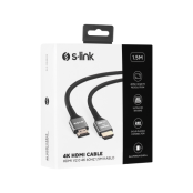 S-LINK S-LINK SLX-HD4K015, 4K UHD, HDMI v2.0, 1.5mt. 60Hz. Metal Uçlu, Kablo-67090