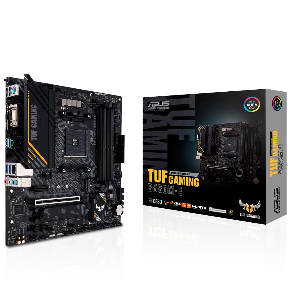 ASUS Asus TUF GAMING B550M-E AM4 DDR4 Ses+GLan HDMI DP D-Sub 2xM2 USB3.2 mATX