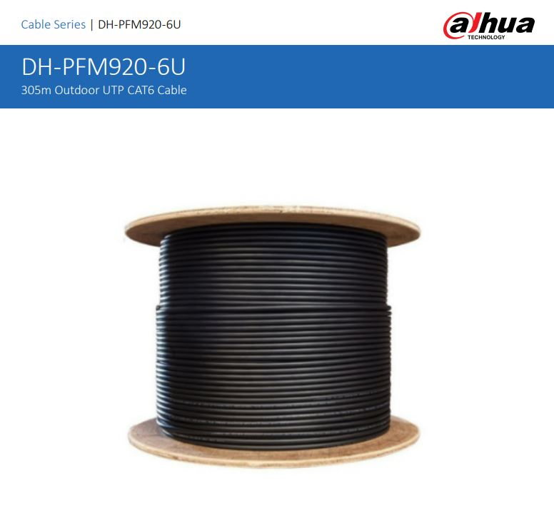 DAHUA DAHUA DH-PFM920-6UN UTP DIŞ ORTAM CAT6 BAKIR KABLO