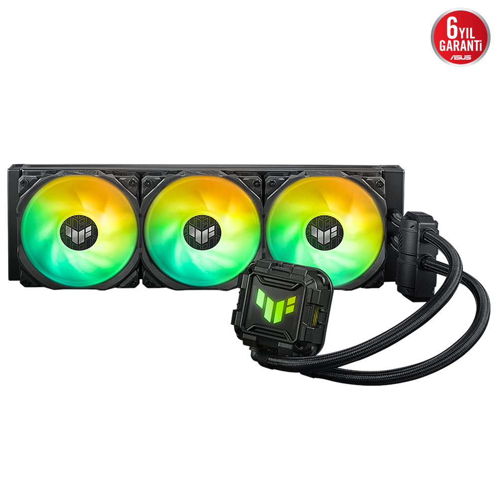 ASUS ASUS TUF GAMING LC 360 ARGB AIO AURA SYNC 120MM ADRESLENEBİLİR RGB FAN NCVM KAPLAMALI RGB POMPA KAPAĞI SIVI CPU SOĞUTUCUSU