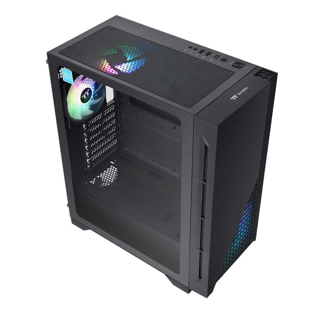 THERMALTAKE  h330 650w argb ledli 3x120mm fanlı tempered glass pencereli oyuncu kasası-60180
