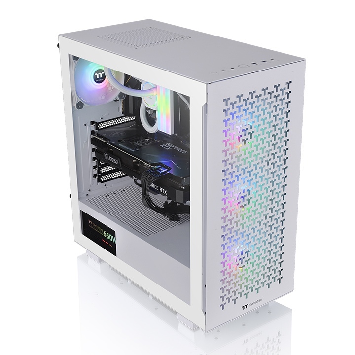 THERMALTAKE  v350 tg beyaz 3x120mm argb fanlı, mesh panel midtower oyuncu kasası-60175