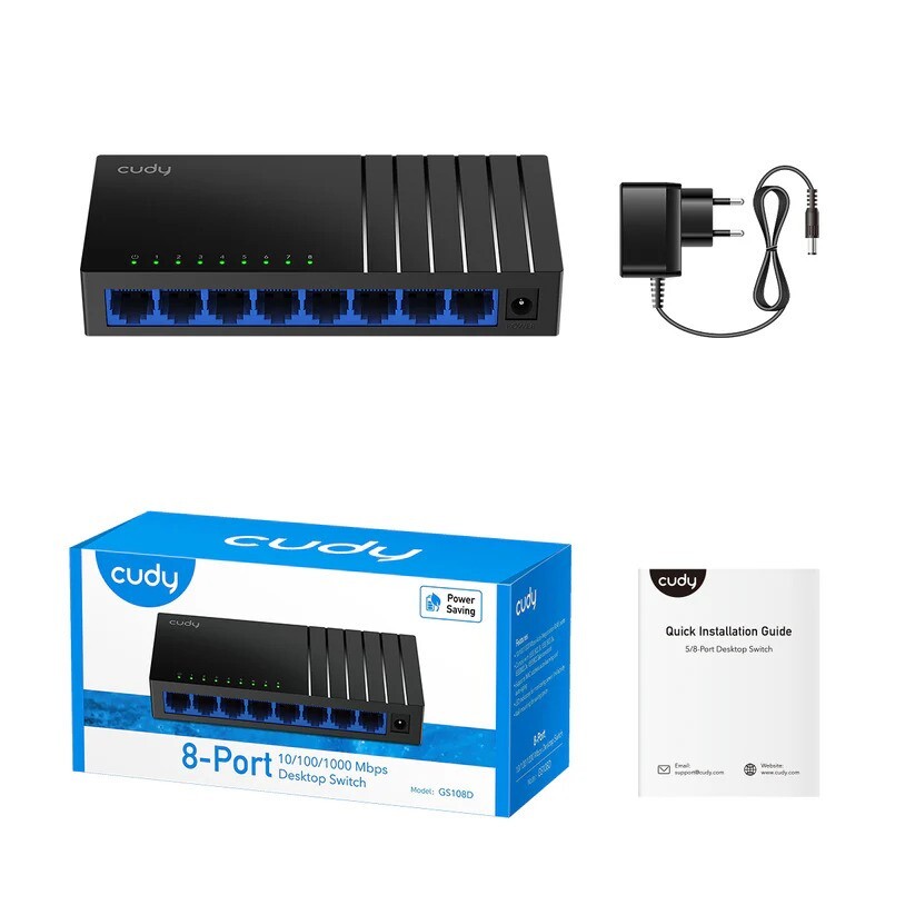 CUDY Cudy GS108D 8 Port 10/100/1000Mbps Gigabit Ethernet Desktop Switch-61685