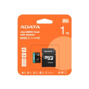 ADATA Premier Pro 1TB 100/85 MB/s UHS-I U3 Class10 (V30S)  Adaptörlü MicroSDXC Hafıza Kartı-66529