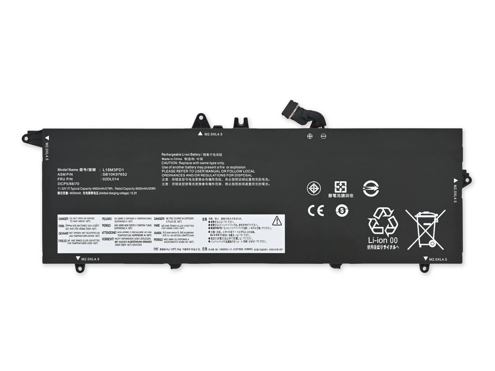 RETRO RETRO Lenovo ThinkPad T490s, L18L3PD1 Notebook Bataryası