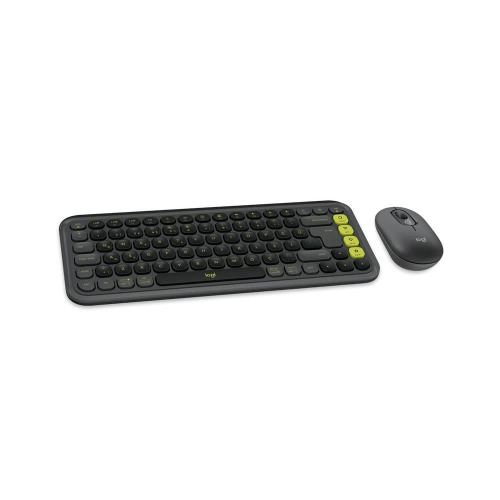 LOGITECH LOGITECH POP ICON COMBO, Siyah-Yeşil, 920-013075, Kablosuz, Türkçe Q, Klavye Mouse Set-59077