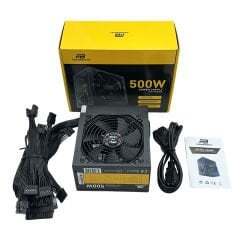 POWERBOOST POWERBOOST PowerBoost PB500AR 500W APFC 2*PCI-E 6+2 Pin 12cm Siyah Fanlı ATX Power Supply (Retail Box)-61986